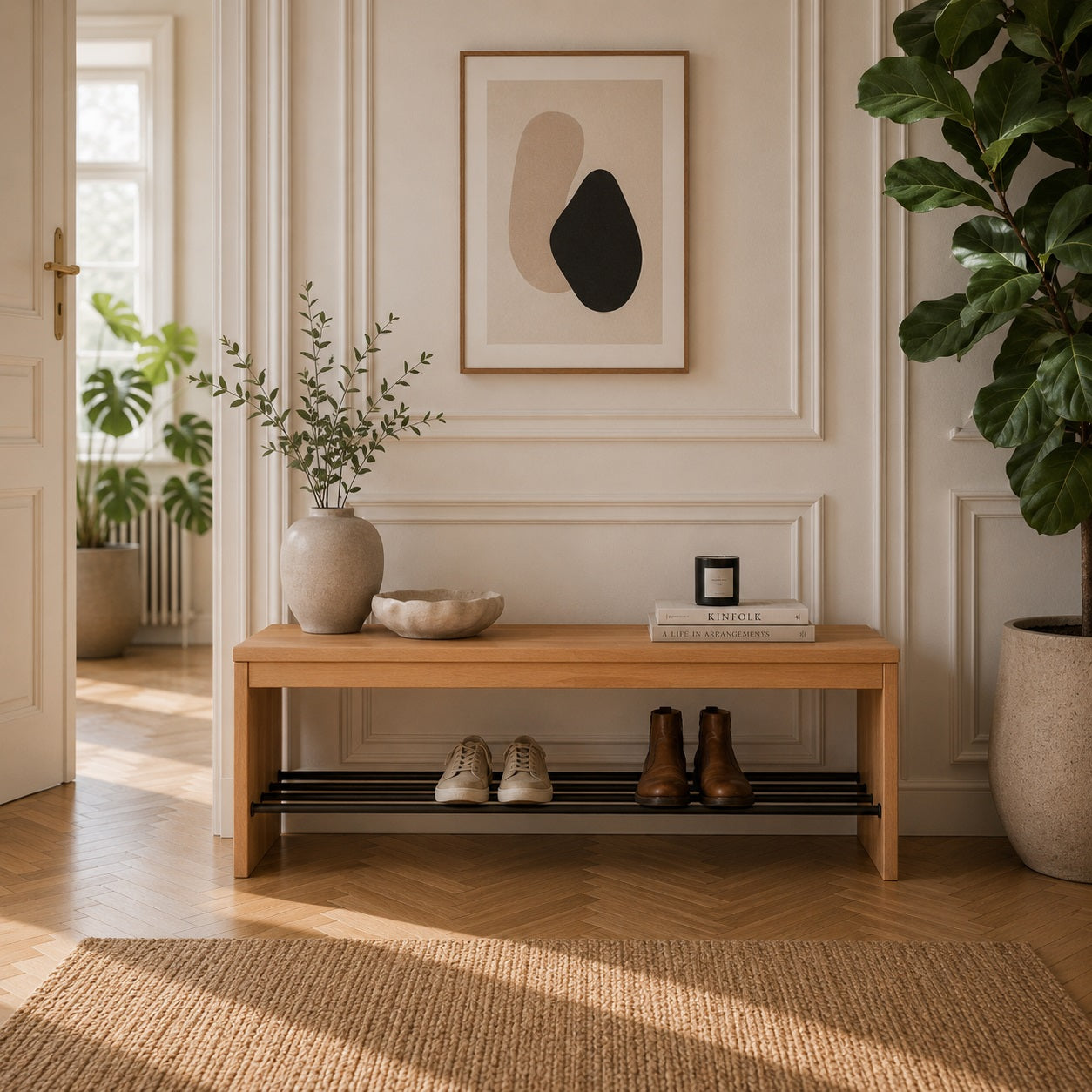 Sif Snedker Bænk i Massiv FSC Bøgetræ og naturolie - L120 x D40 x H45 cm